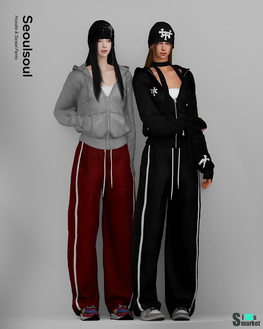 SIMS4 CC // Hoodie & Sweat Pants для Симс 4. Скачать мод