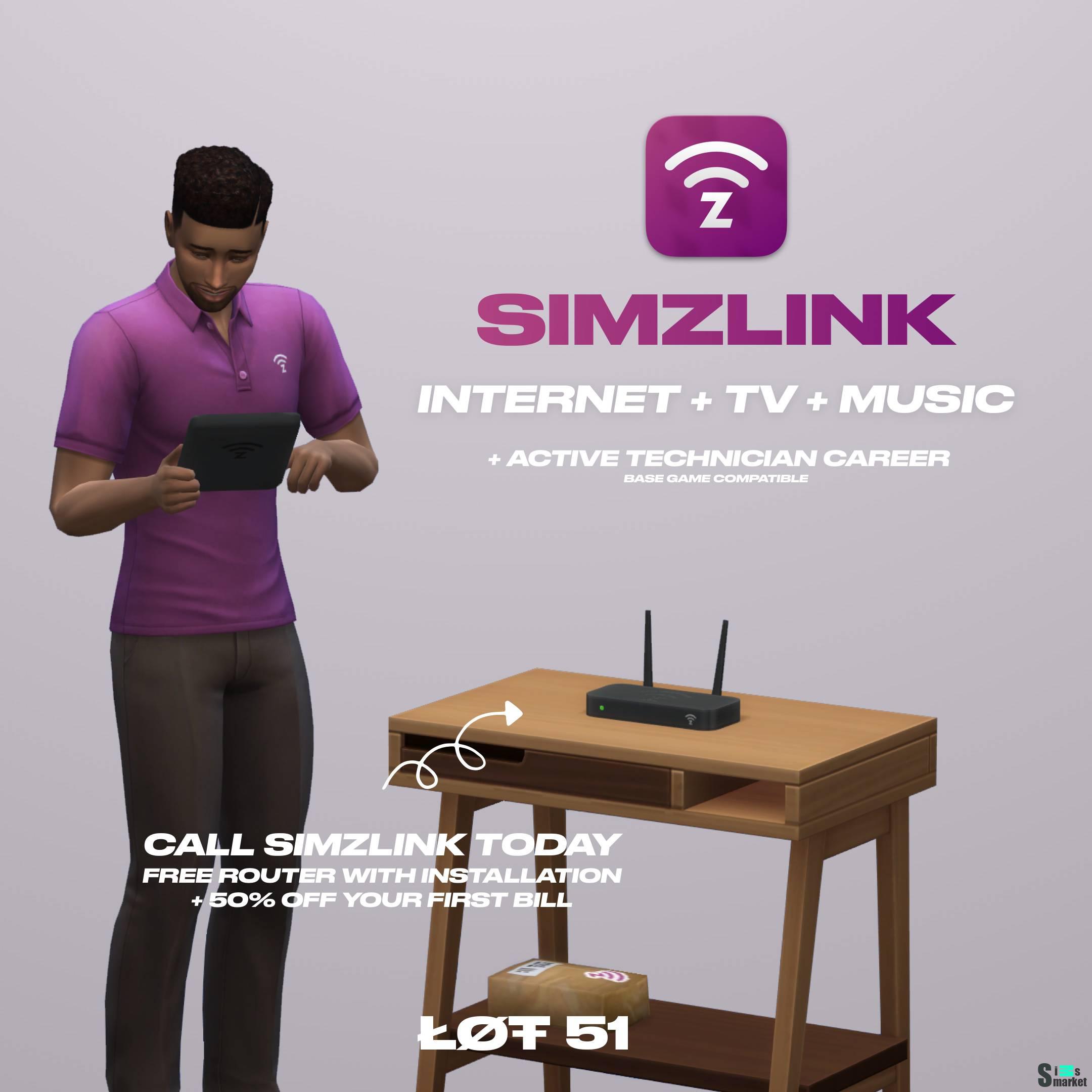 Simzlink Mod by Lot51.CC для Симс 4. Скачать мод Simzlink Mod by Lot51.CC для Симс 4. Скачать мод