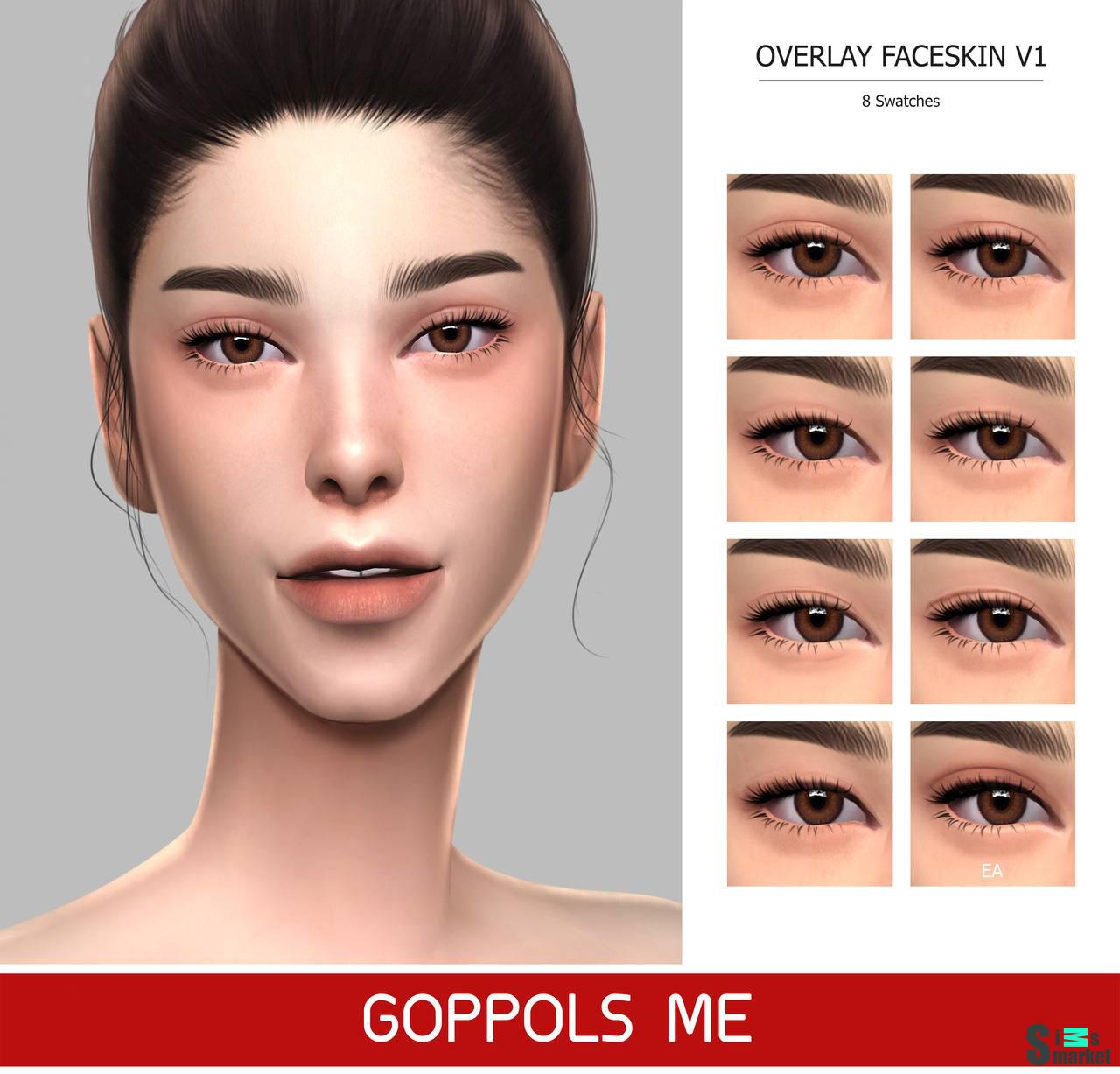 Скин лица "Overlay Face Skin v.1" для Симс 4 для Симс 4. Скачать мод