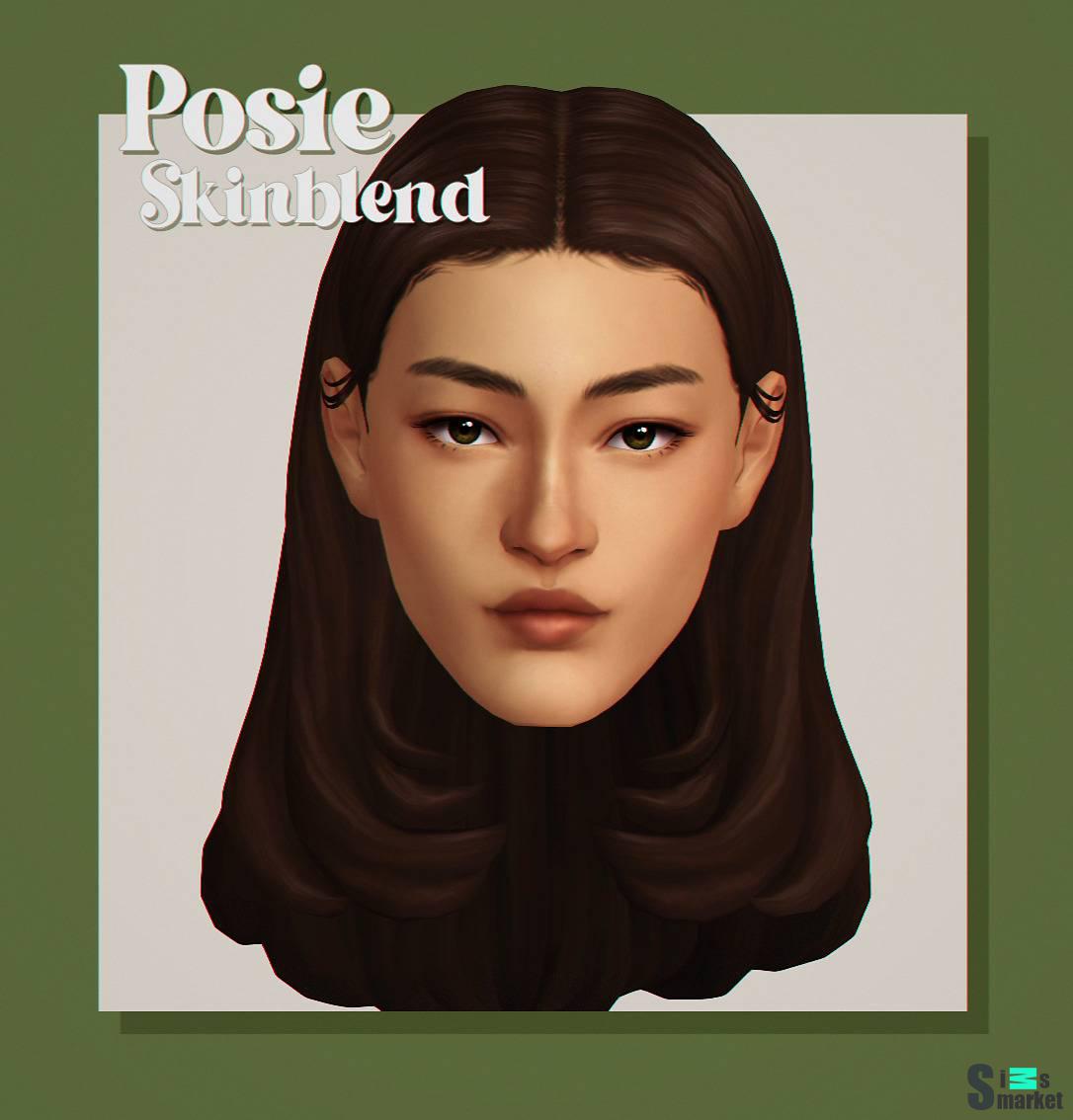 Скин лица "Posie Skinblend" для Симс 4 для Симс 4. Скачать мод