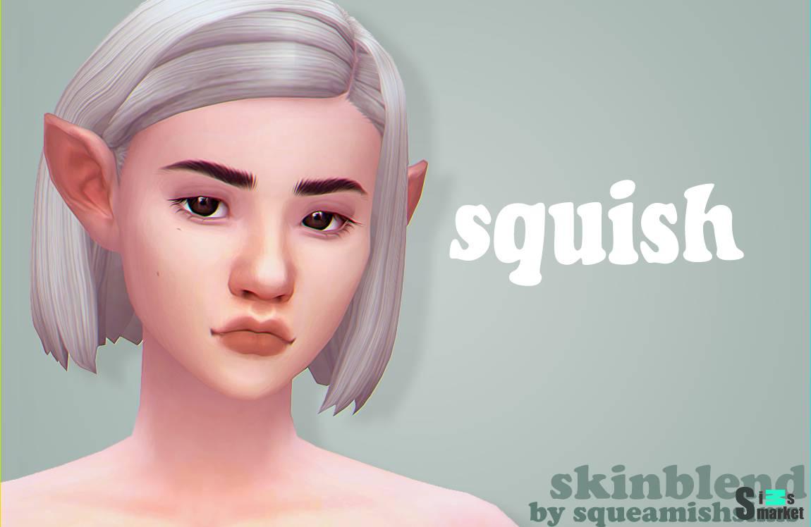 Скин лица "squish skinblend" для Симс 4 для Симс 4. Скачать мод