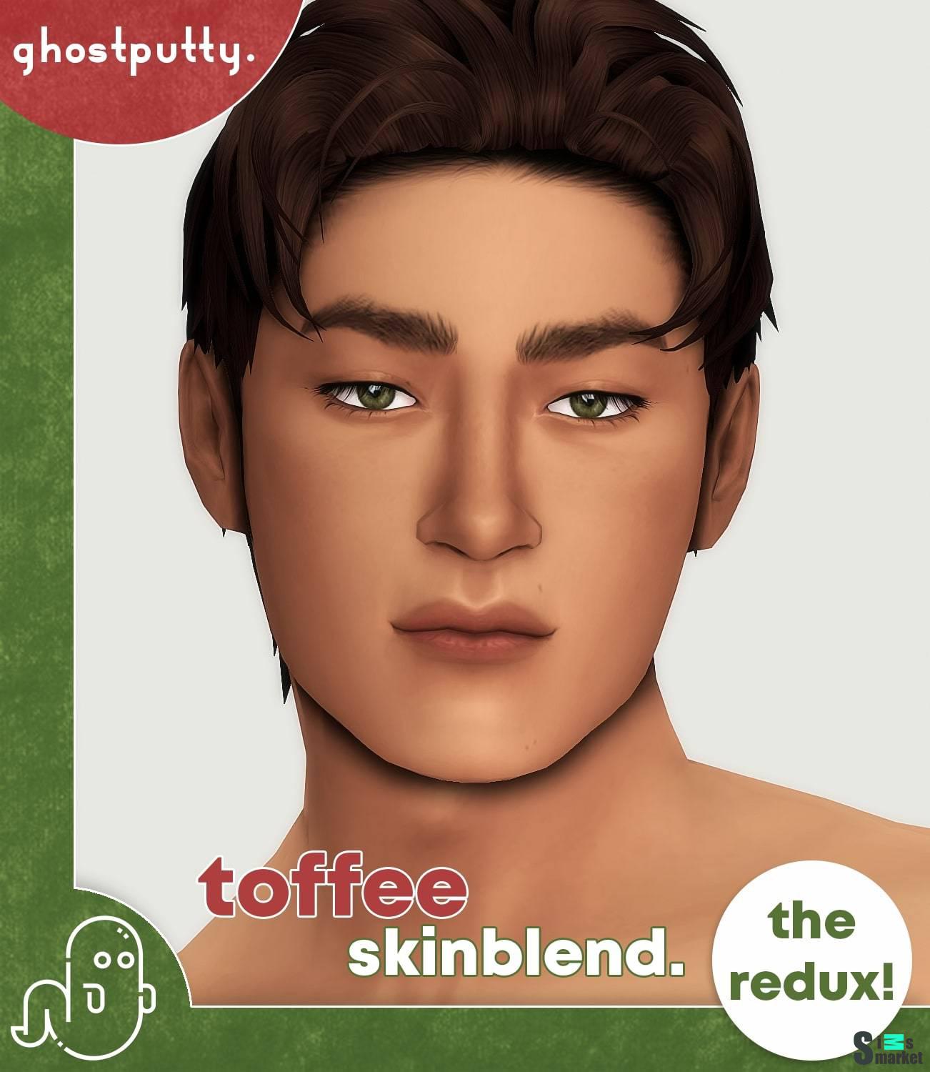 Скин лица "toffee skinblend (the redux!)" для Симс 4 для Симс 4. Скачать мод