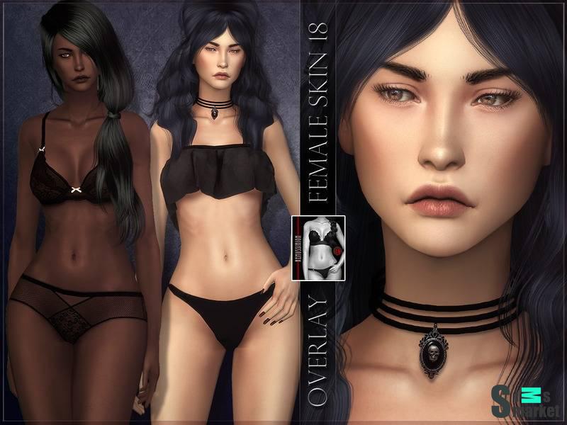 Скинтон "Female Skin 18 - OVERLAY" для Симс 4. Скачать мод