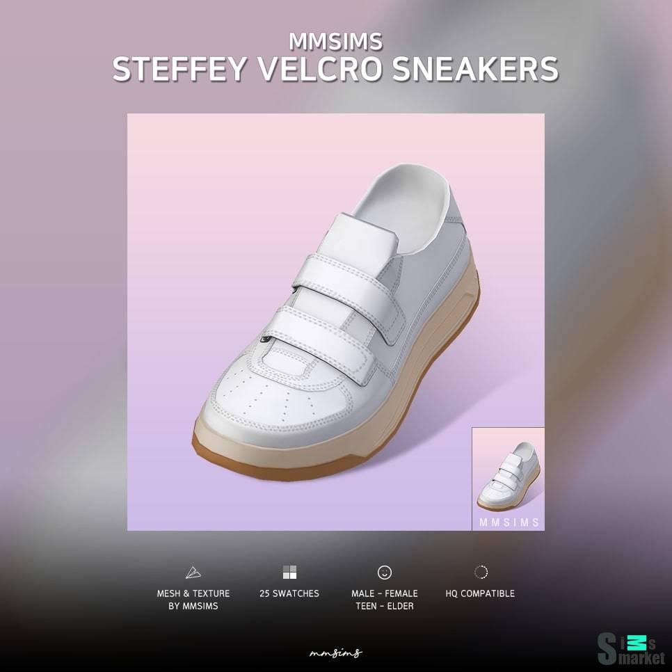 Сникеры "Steffey Velcro Sneakers" для Симс 4 для Симс 4. Скачать мод