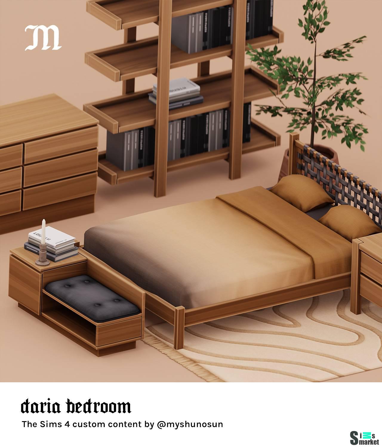 Спальня "Daria Bedroom" для Симс 4 для Симс 4. Скачать мод