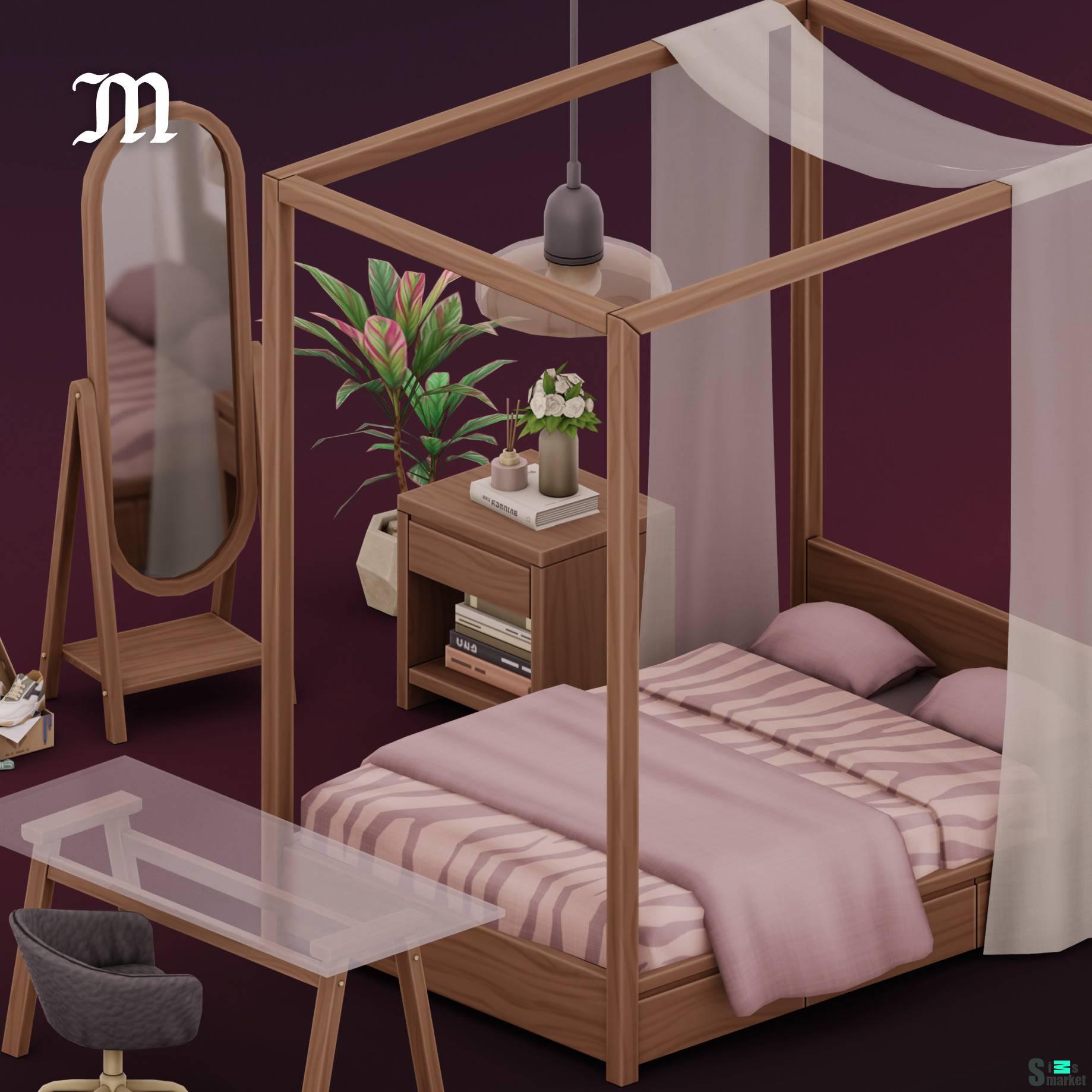 Спальня "Tranquil Bedroom" для Симс 4 для Симс 4. Скачать мод