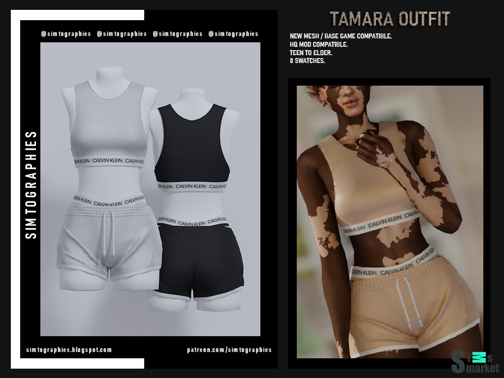 Спортивный костюм "Томочка" для Симс 4. Скачать мод