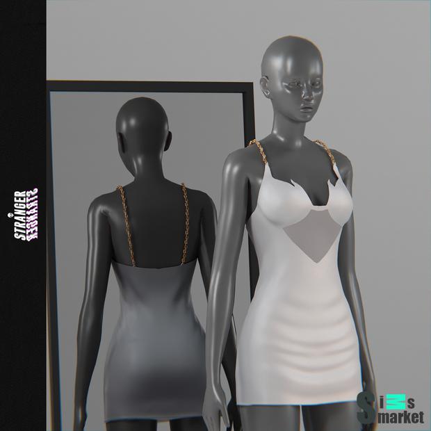 [Stranger] Nina Dress (Female) для Симс 4. Скачать мод