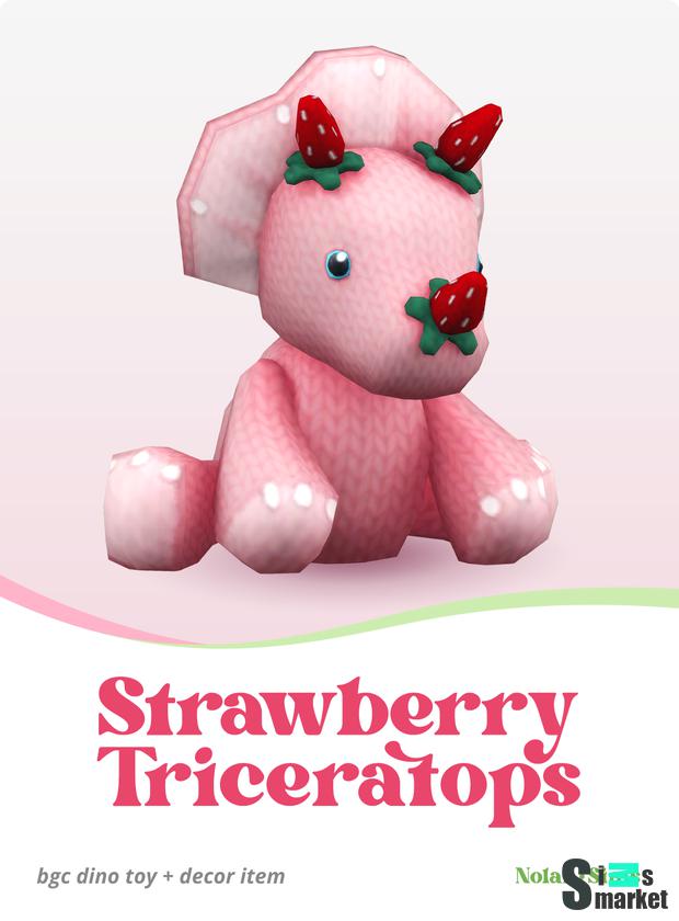 Strawberry Triceratops для Симс 4. Скачать мод