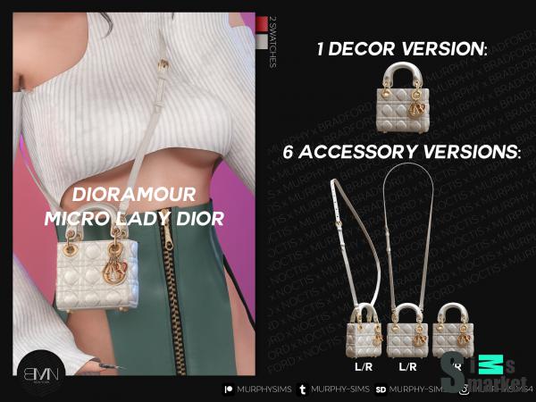 Сумка  lady dior by murphy-sims4 для Симс 4. Скачать мод