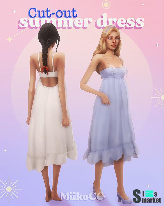 Summer Dress by Miiko для Симс 4. Скачать мод