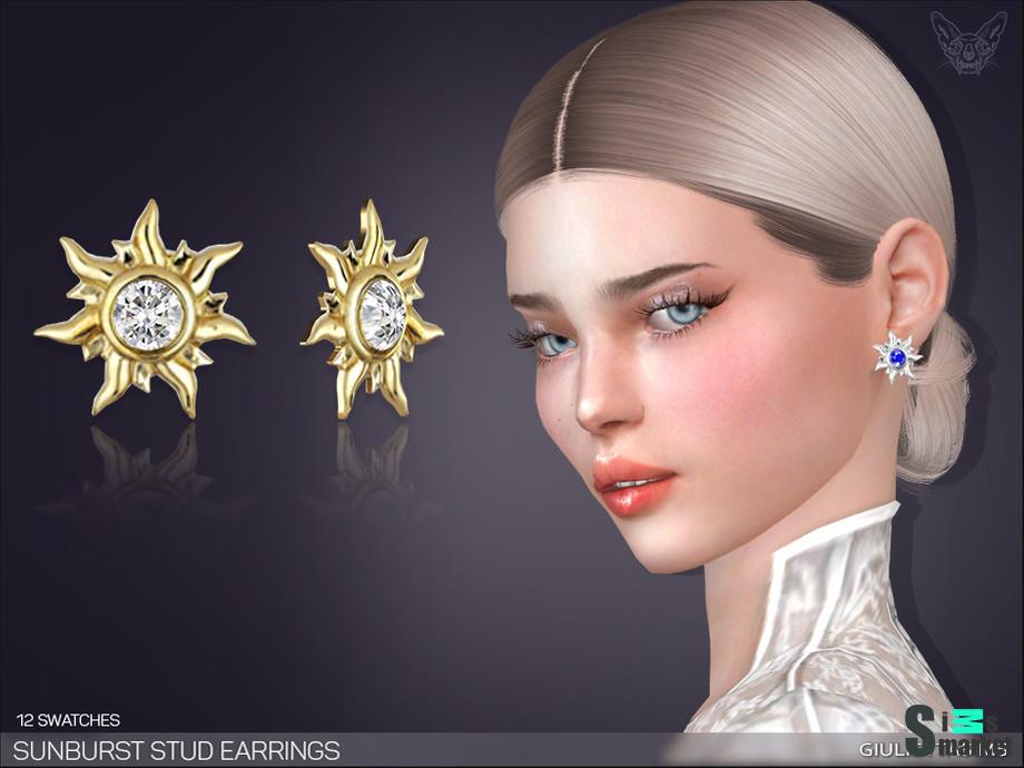 Sunburst Stud by feyona для Симс 4. Скачать мод
