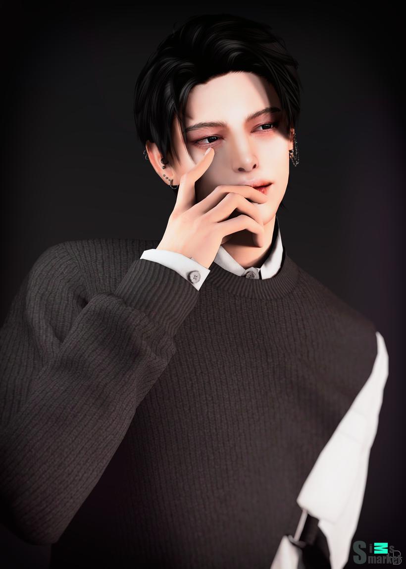 SUNSET CUT by MOOOD_HAIR для Симс 4. Скачать мод
