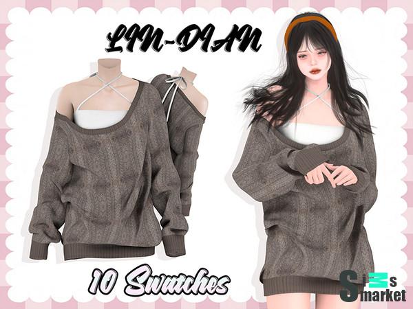 Suspenders Home Clothes by LIN_DIAN для Симс 4. Скачать мод