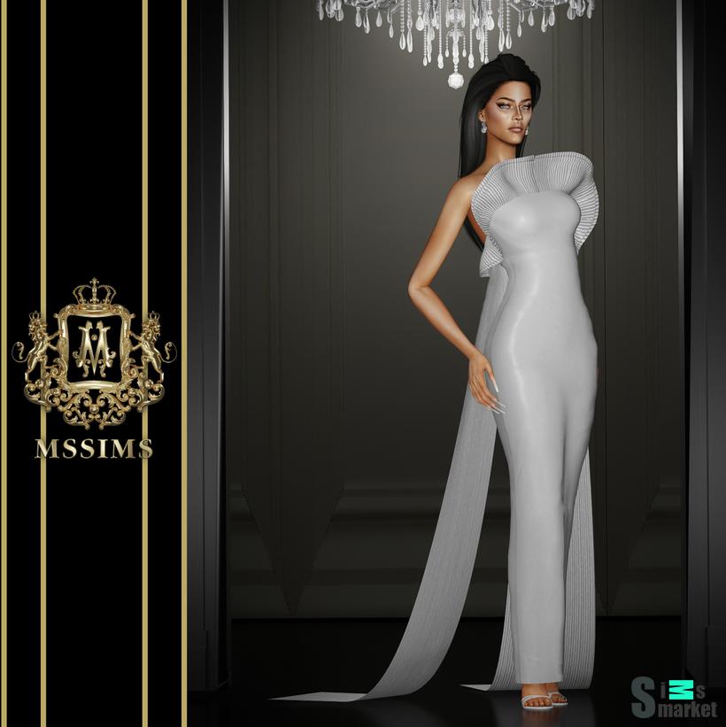 Свадебный женский костюм для Симс 4. Скачать мод