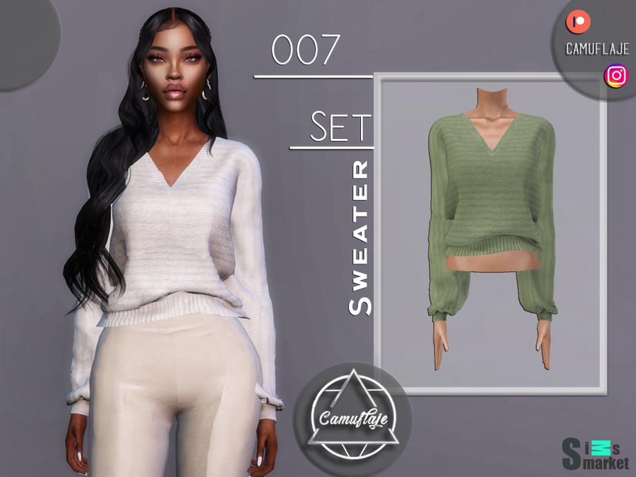 Свитер 007 by Camuflaje для Симс 4. Скачать мод