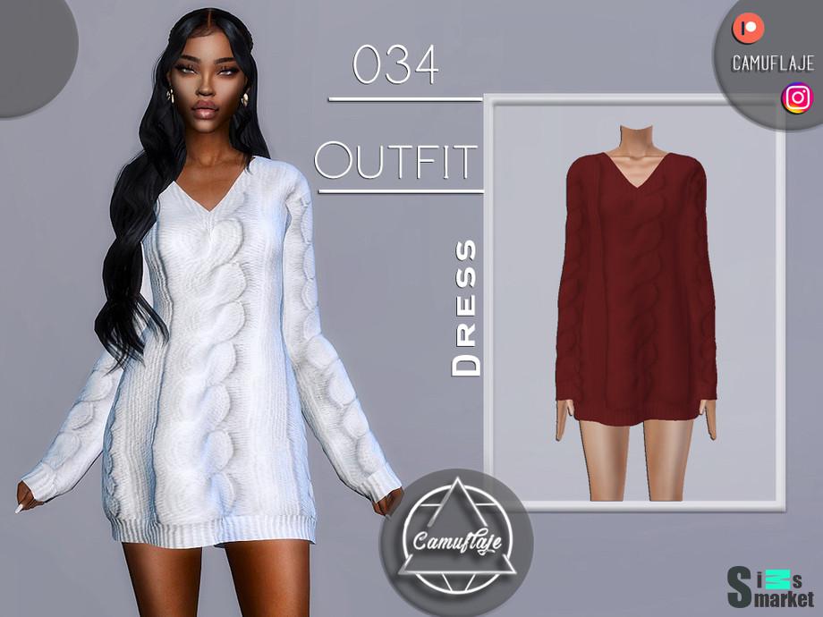 Свитер 034 by Camuflaje для Симс 4. Скачать мод