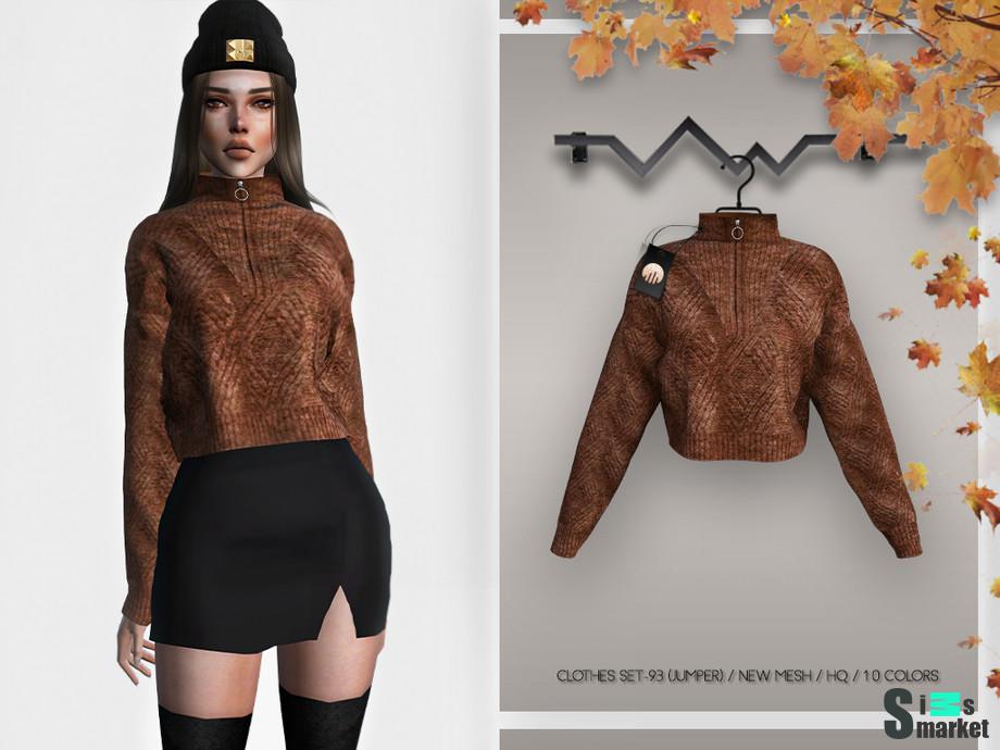 Свитер BD352 by busra-tr для Симс 4. Скачать мод