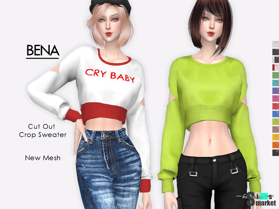 Свитер BENA by Helsoseira для Симс 4. Скачать мод
