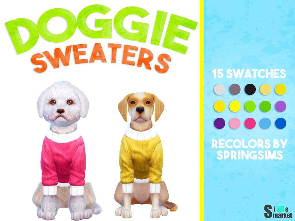 Свитер "Doggie Sweaters" для Симс 4 для Симс 4. Скачать мод