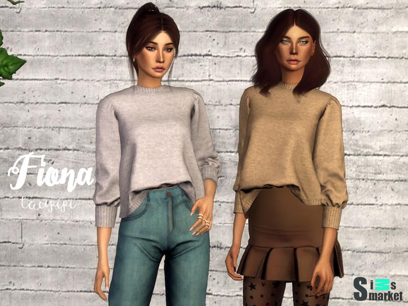 Свитер Fiona от laupipi  для Симс 4. Скачать мод