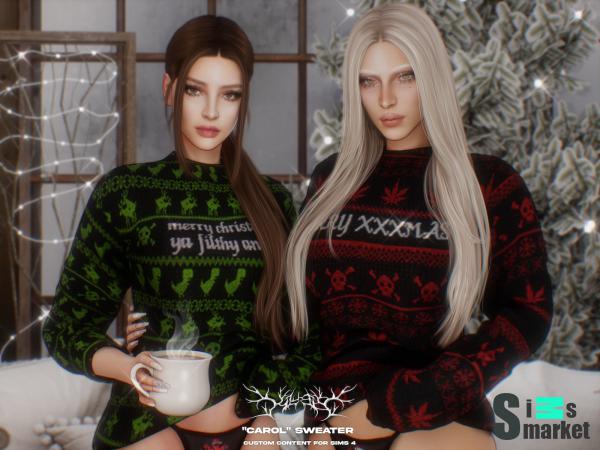 Свитер klubb by bergdorfsims для Симс 4. Скачать мод