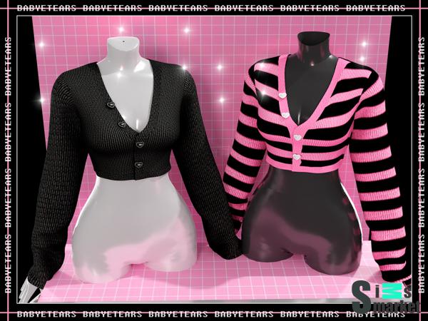 Свитер knited mini by babyetears для Симс 4. Скачать мод