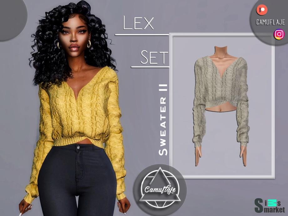 Свитер Lex  by Camuflaje для Симс 4. Скачать мод