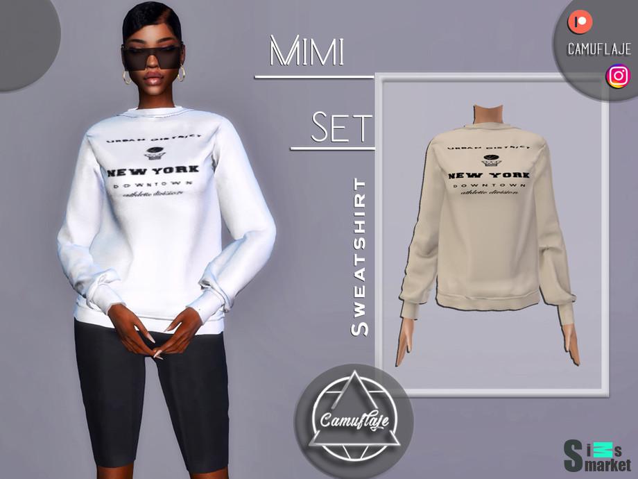 Свитер Mimi by Camuflaje для Симс 4. Скачать мод