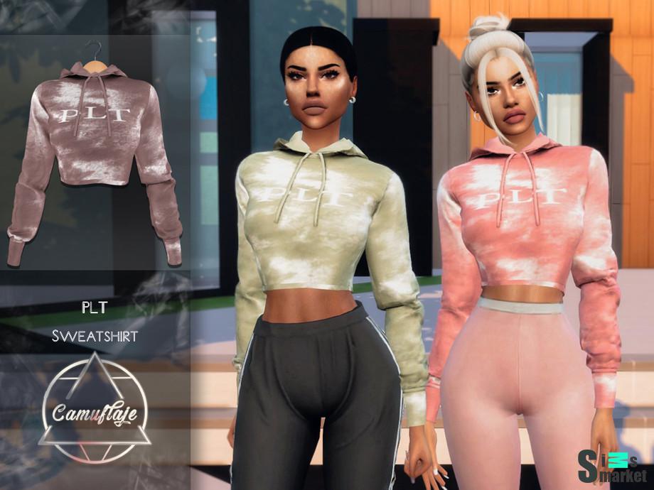 Свитер PLT by Camuflaje для Симс 4. Скачать мод