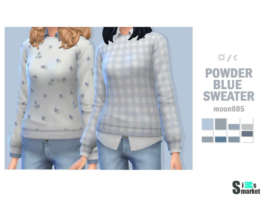 Свитер Powder by moon085 для Симс 4. Скачать мод