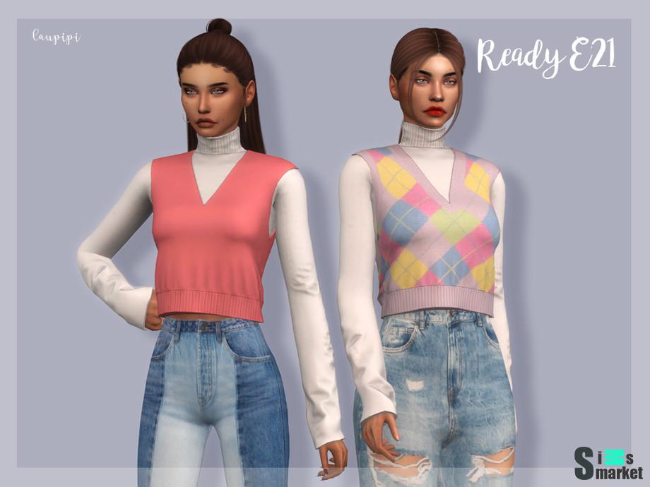 Свитер TP393 by laupipi для Симс 4. Скачать мод