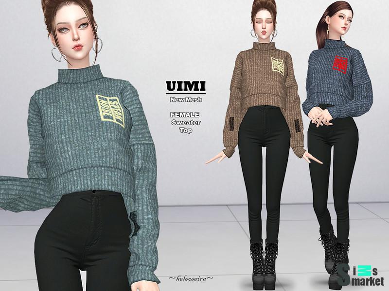 Свитер UIMI от helsoseira  для Симс 4. Скачать мод