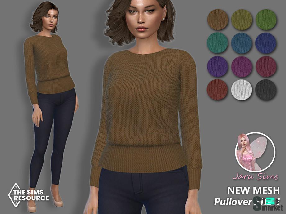 Свитер Zita 1 by Jaru Sims для Симс 4. Скачать мод