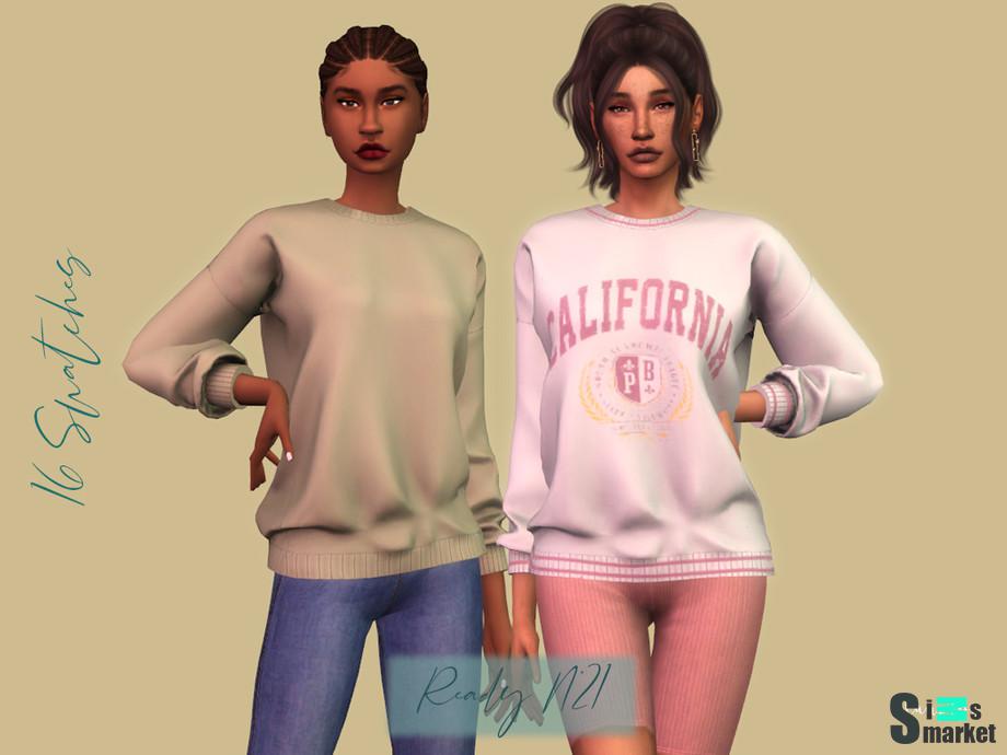 Свитшот TP436 by laupipi для Симс 4. Скачать мод