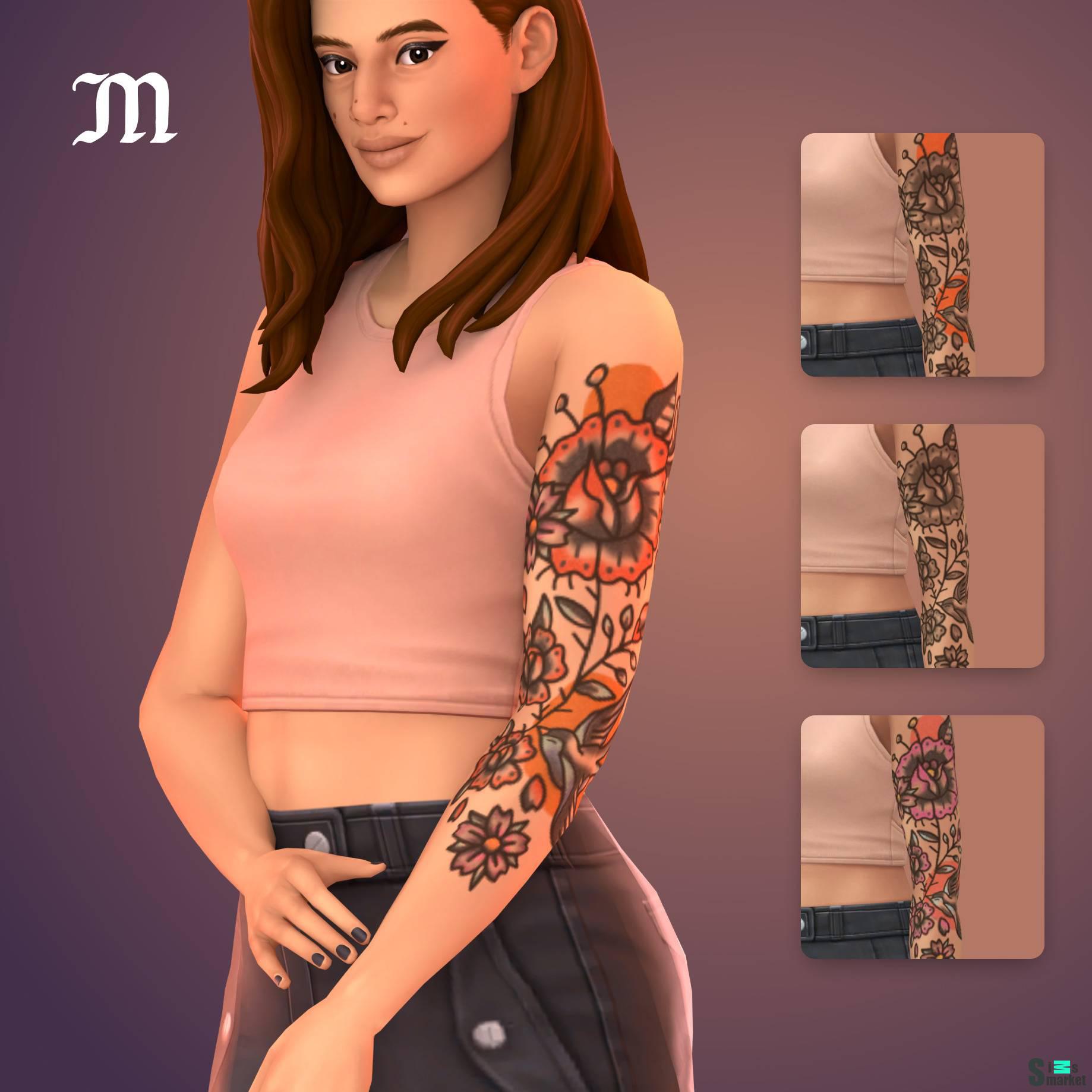 Тату "Caroline Tattoo" для Симс 4 для Симс 4. Скачать мод