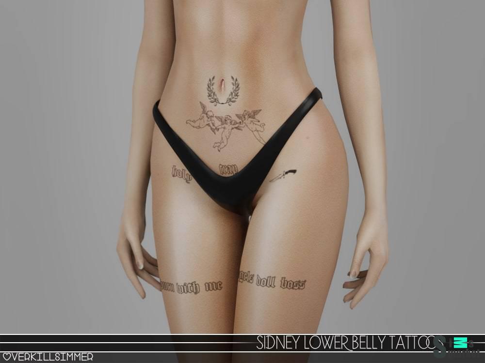 Тату сет "Sidney lower belly tattoos" для Симс 4 для Симс 4. Скачать мод