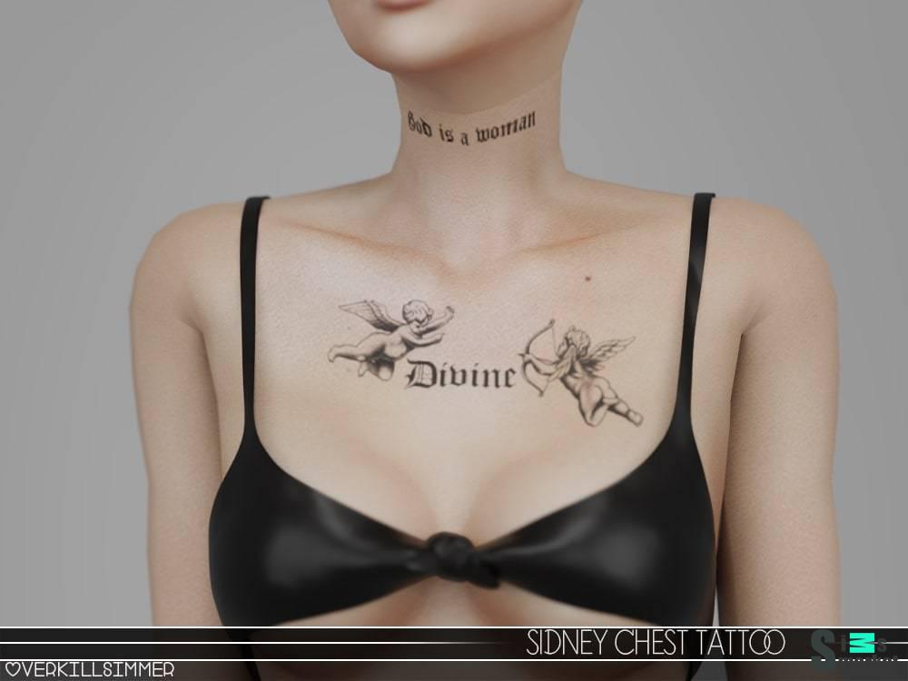 Тату сет "Sifney chest tattoos" для Симс 4 для Симс 4. Скачать мод