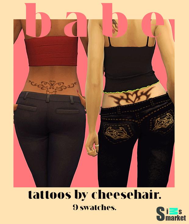 Татуировки babe tattoos - для Симс 4 для Симс 4. Скачать мод