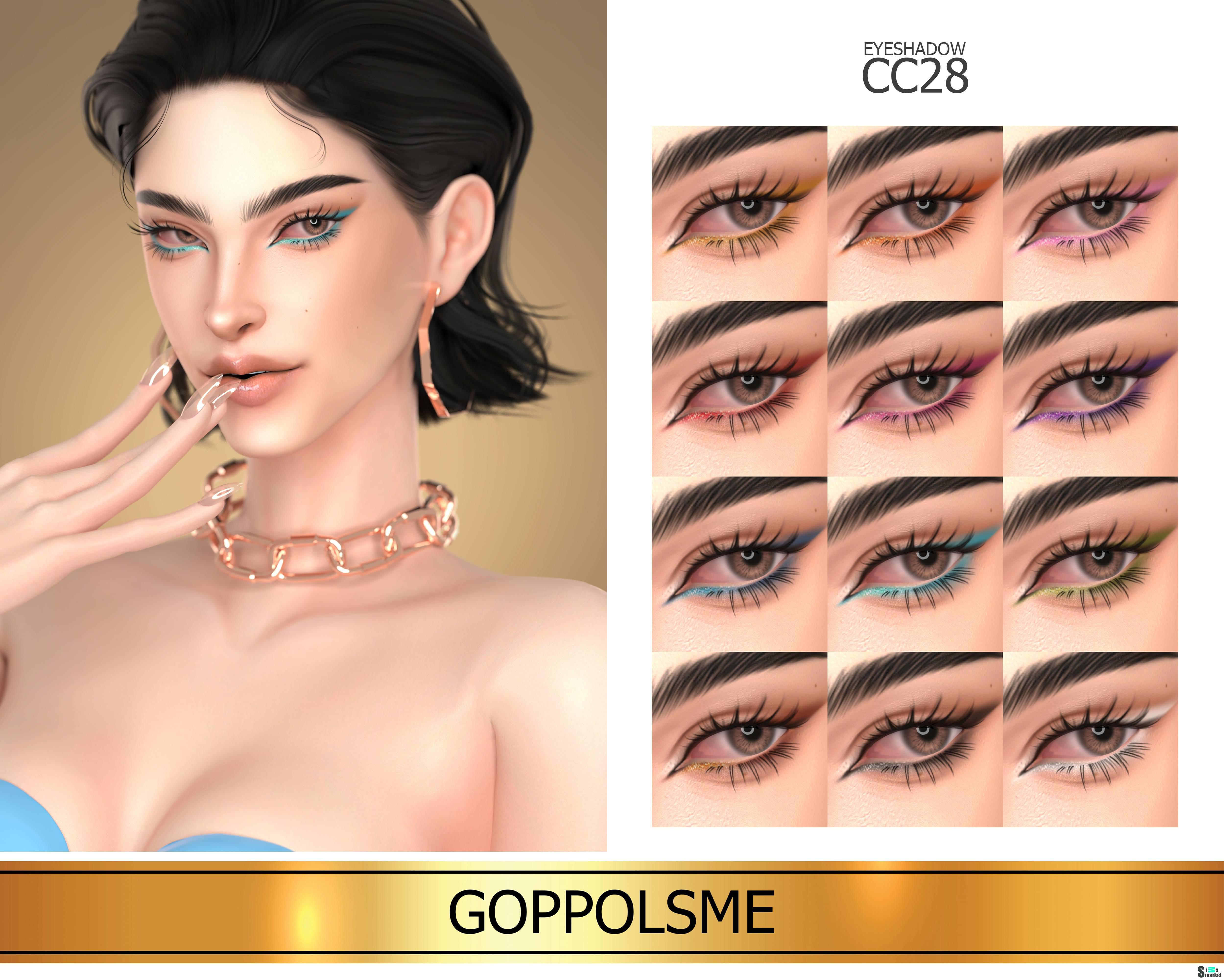 Тени для век "Eyeshadow CC 28" для Симс 4 для Симс 4. Скачать мод