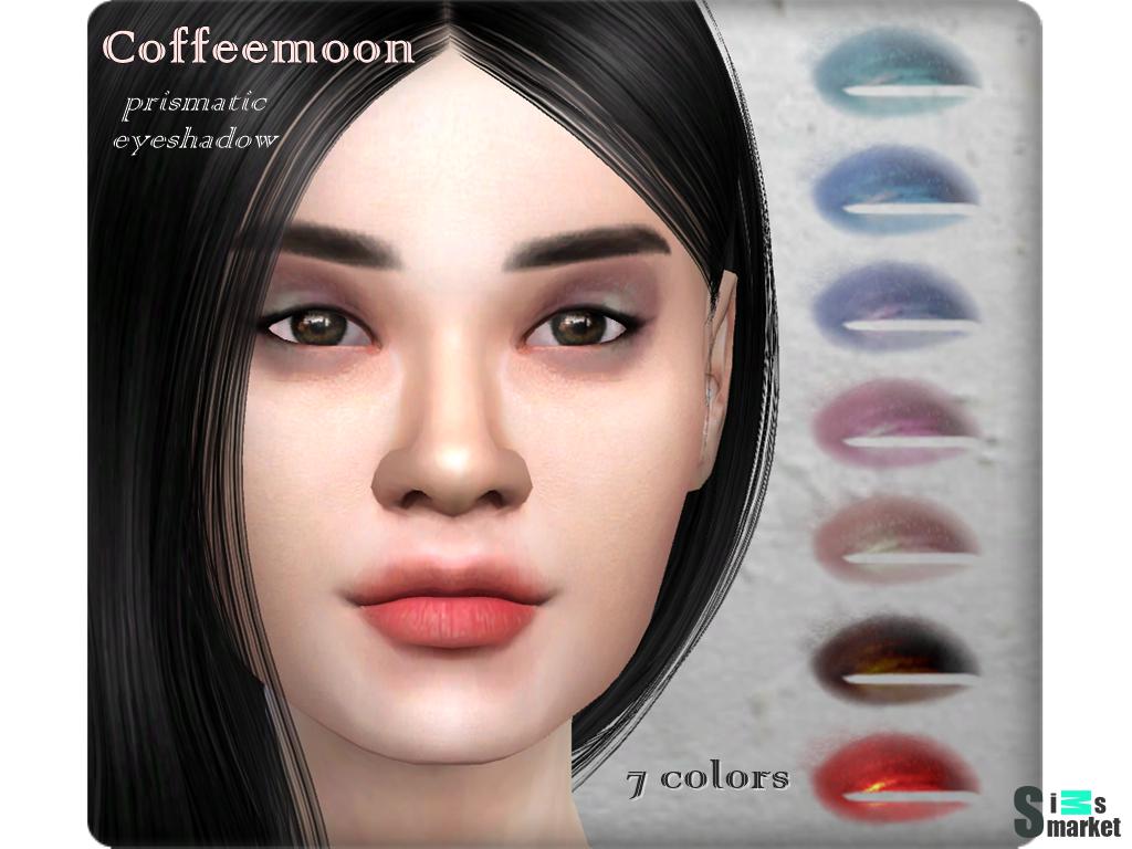 тени Prismatic eyeshadow by Coffeemoon для Симс 4. Скачать мод