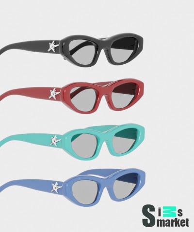 [TINA-SIMS] Star Charm Point Sunglasses ♪ для Симс 4. Скачать мод