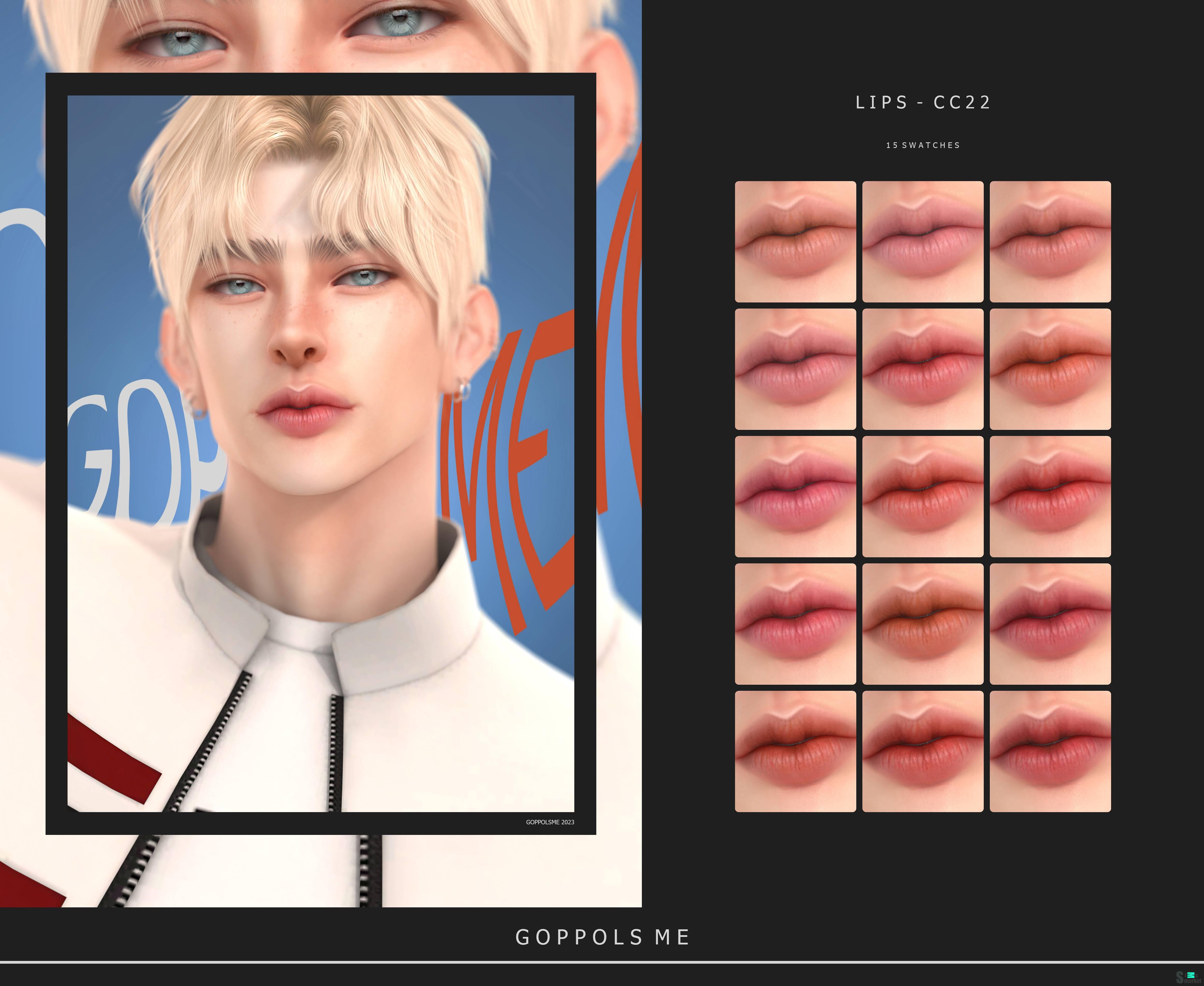 Тинт для губ "Lips CC22" для Симс 4 для Симс 4. Скачать мод