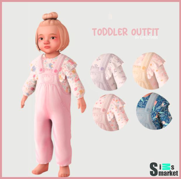 Toddler girl outfit для Симс 4. Скачать мод