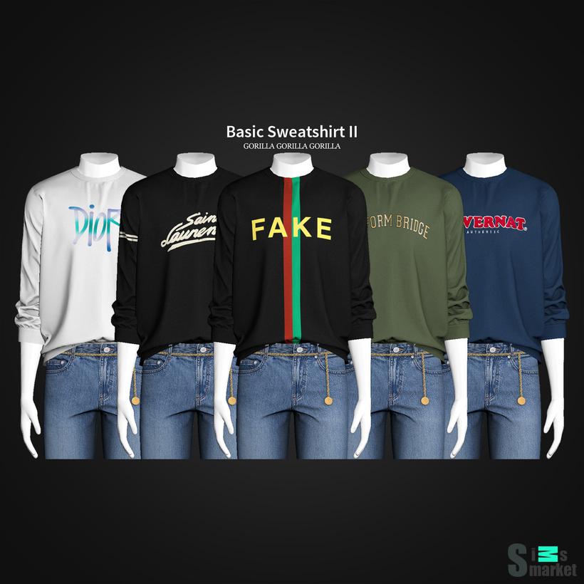 Толстовка Basic by gorillax3 для Симс 4. Скачать мод