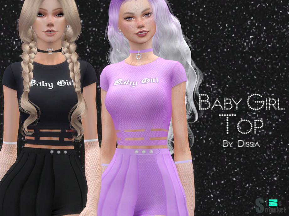 Топ Baby Girl by Dissia для Симс 4. Скачать мод