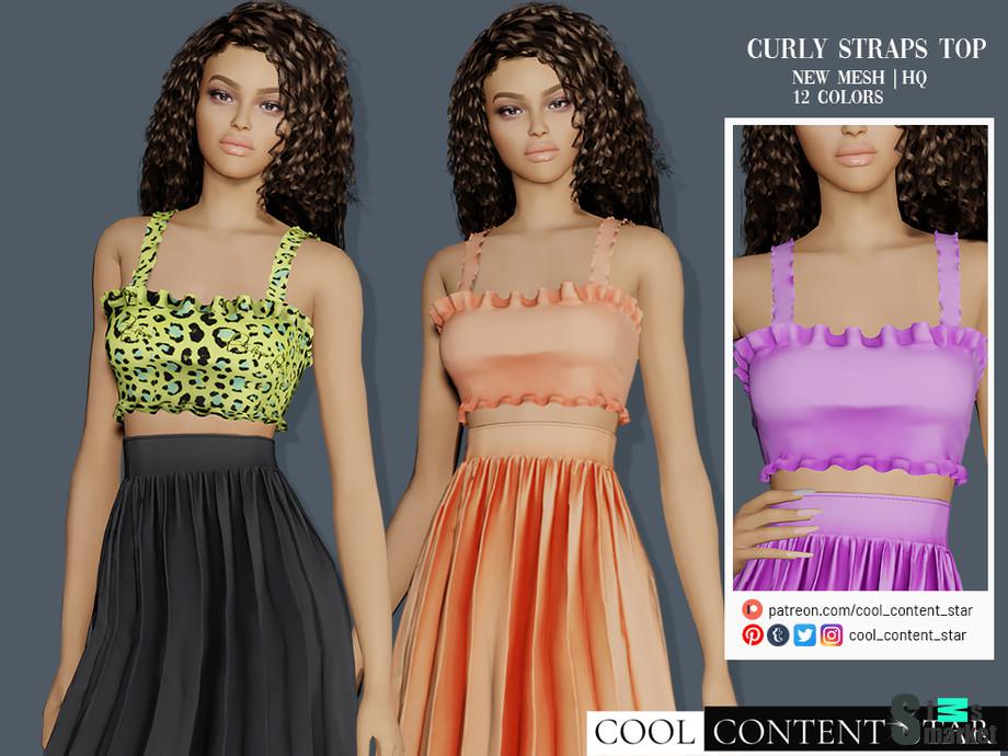 Топ Curly by sims2fanbg для Симс 4. Скачать мод