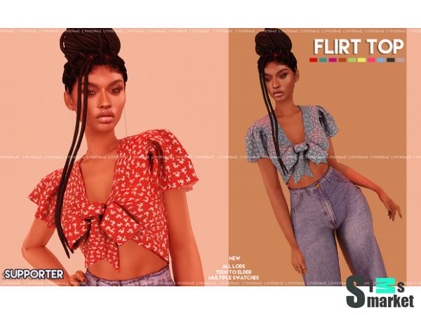 Топ flirt by lynxsimz для Симс 4. Скачать мод
