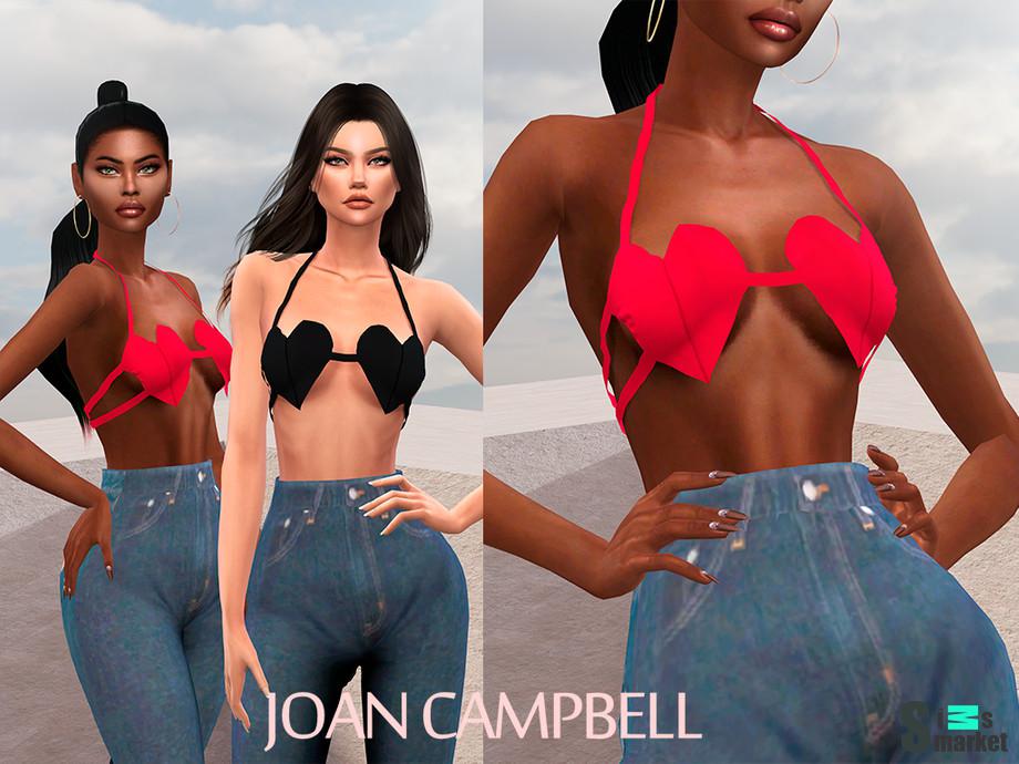 Топ heart by Joan Campbell Beauty для Симс 4. Скачать мод