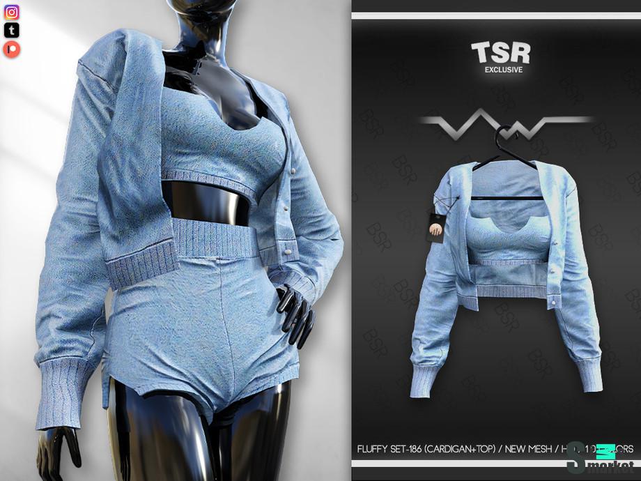 Топ и кардиган BD625 by busra-tr для Симс 4. Скачать мод